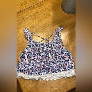 Paisley cropped tank